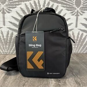 K&F Concept Urban Wander Q8 Sling Bag Black Camera Crossbody Backpack 5L
